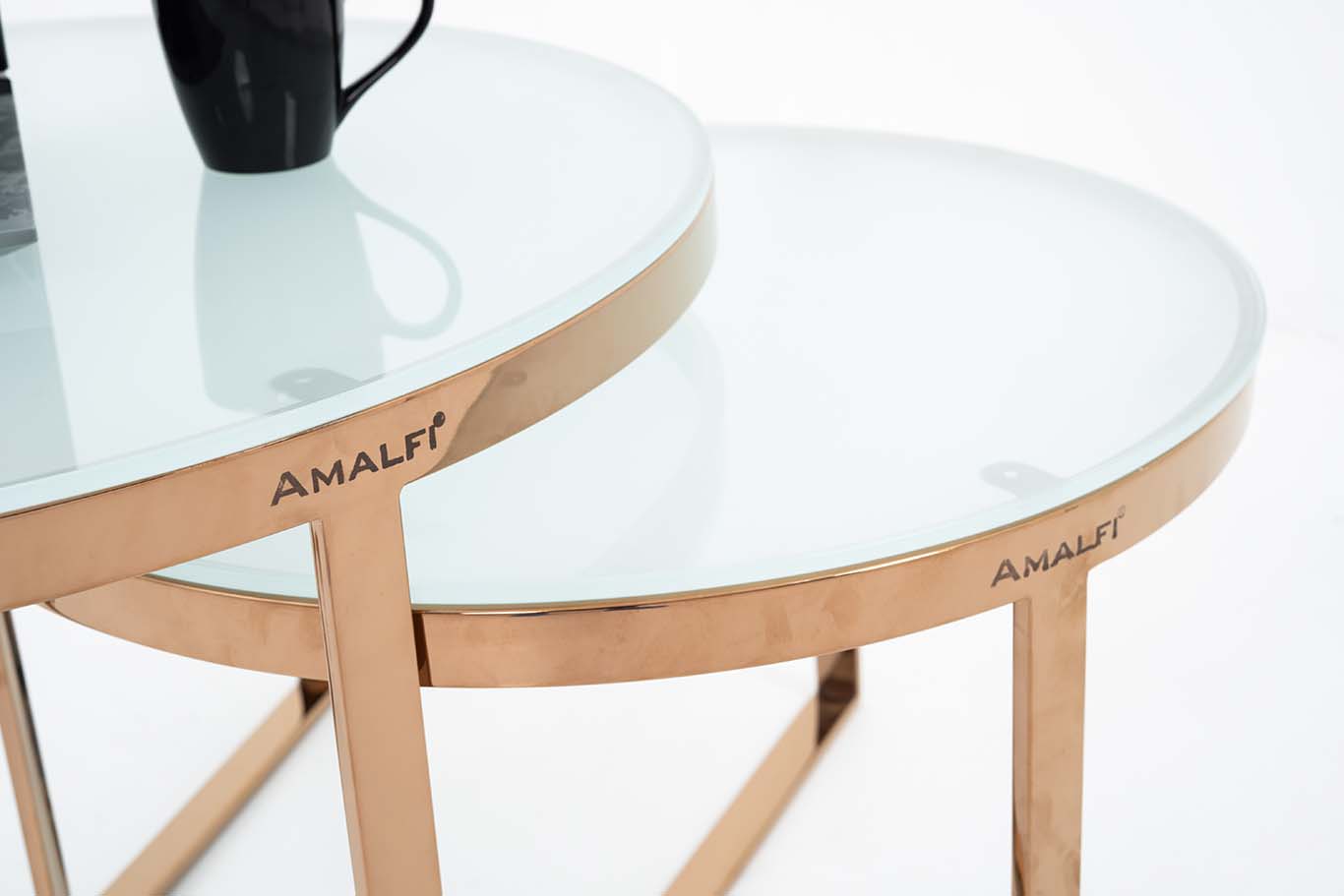 Coffee Table for Living Room, Modern Nesting Table Set of 2,