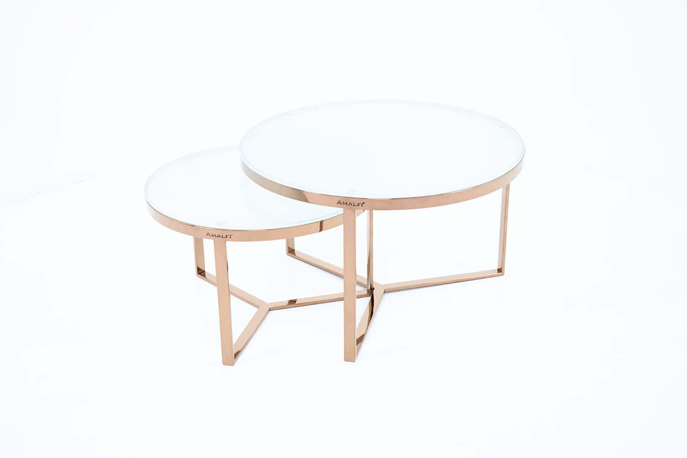 Coffee Table for Living Room, Modern Nesting Table Set of 2,