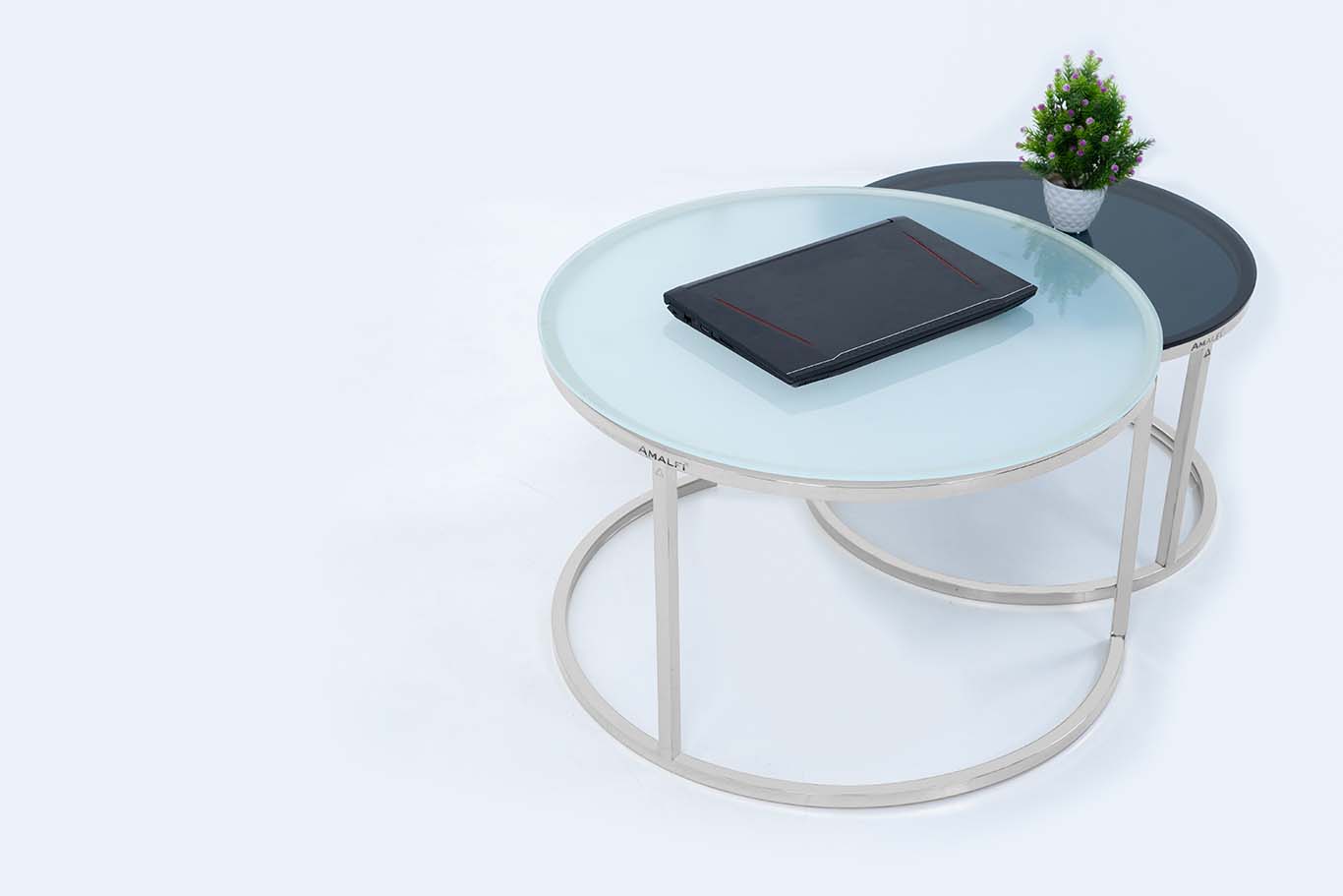 Round Coffee Table Modern Sofa Side Table for Living Room End Table Center Table Set of 2