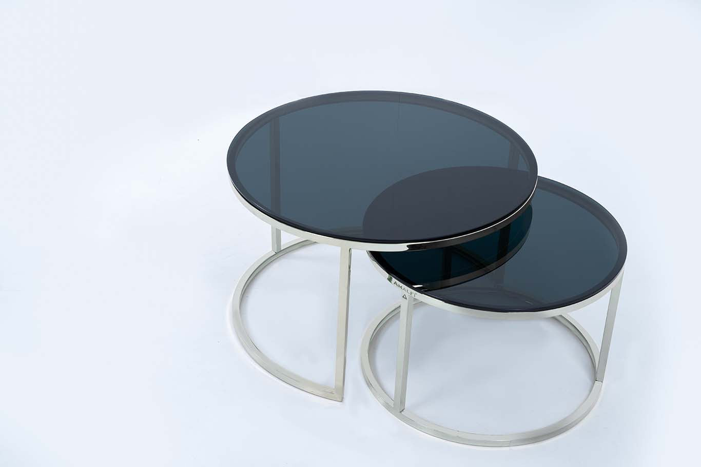 Coffee Table for Living Room, Modern Nesting Table Set of 2,