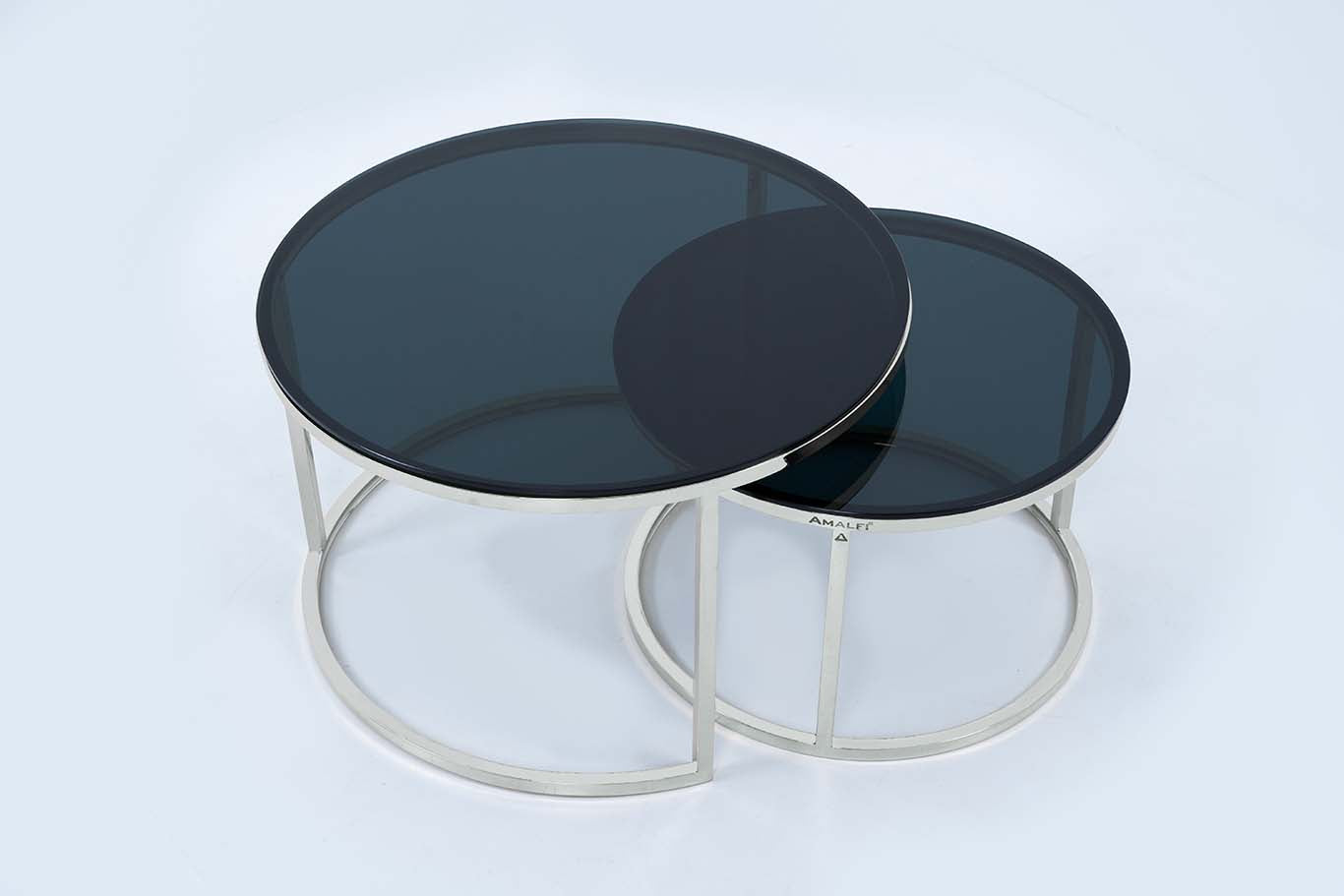 Coffee Table for Living Room, Modern Nesting Table Set of 2,