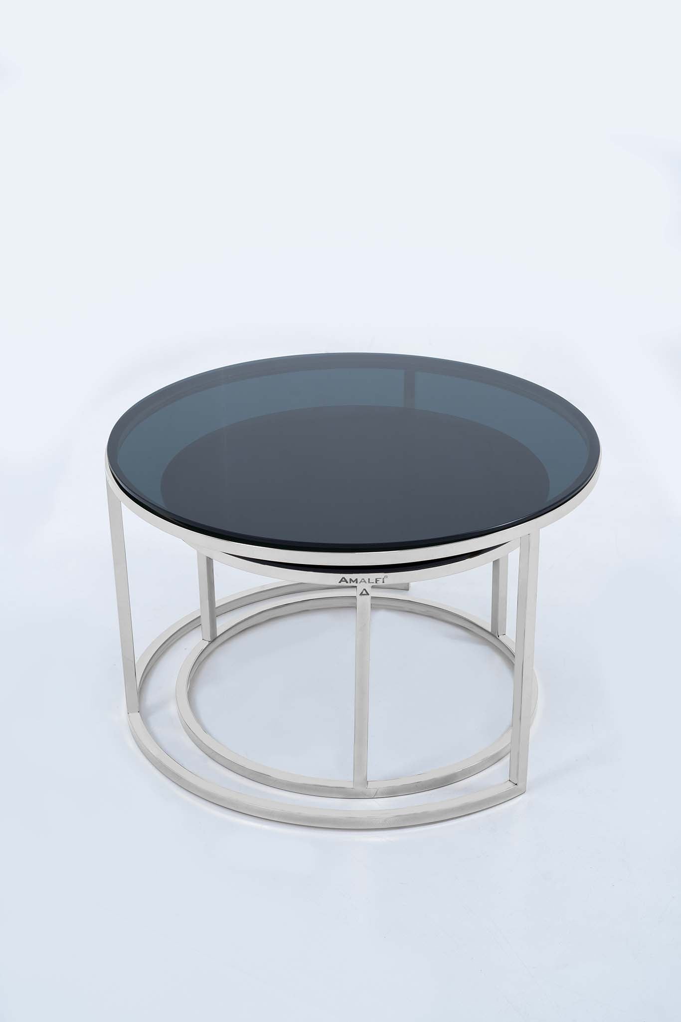 Coffee Table for Living Room, Modern Nesting Table Set of 2,