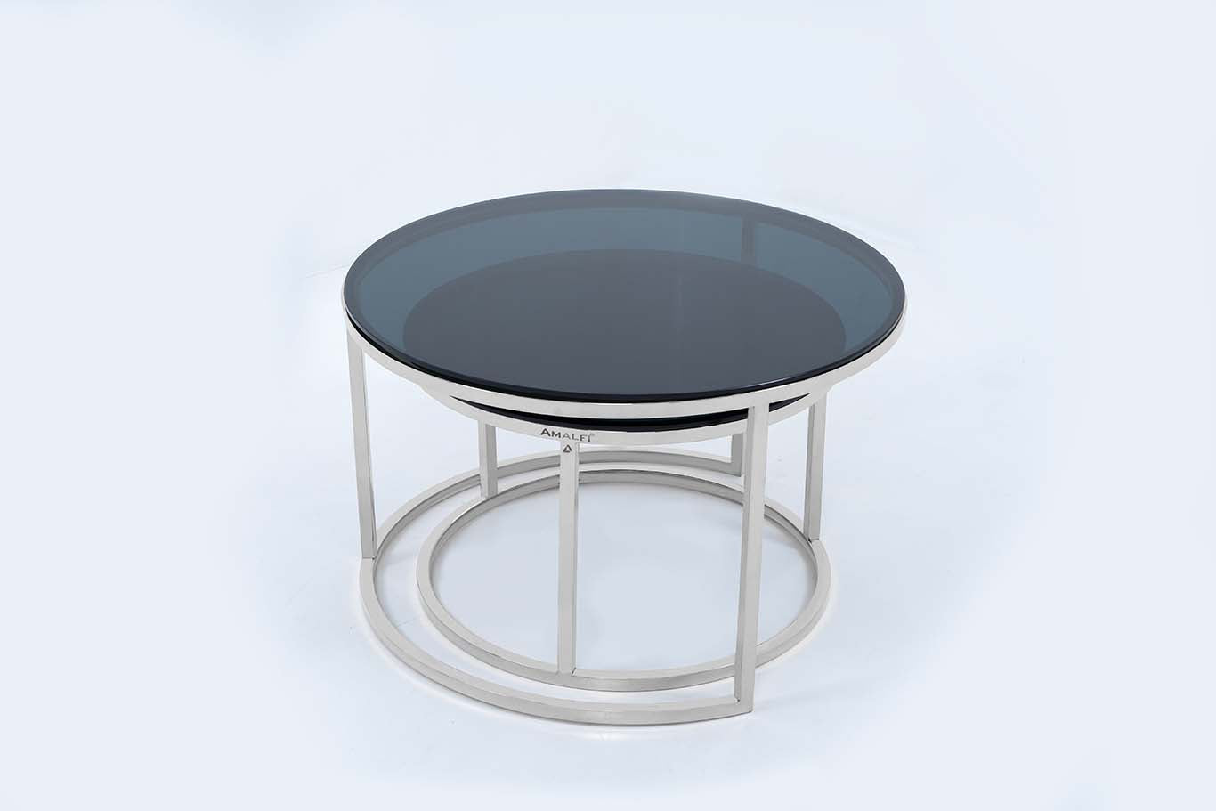 Coffee Table for Living Room, Modern Nesting Table Set of 2,
