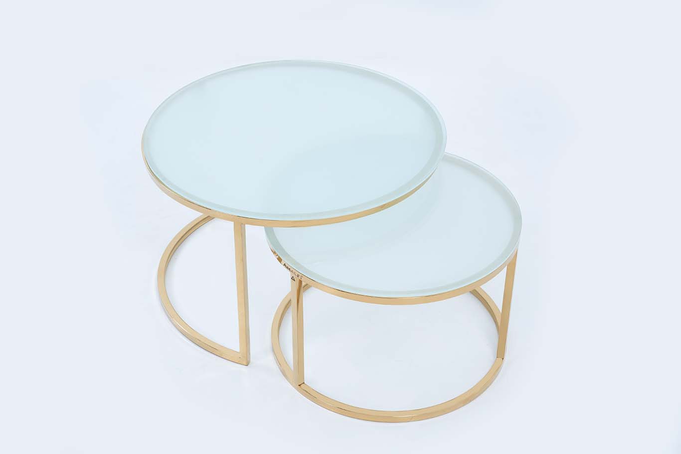 Norbic Style Coffee Table Set Of 2 Round Side Table