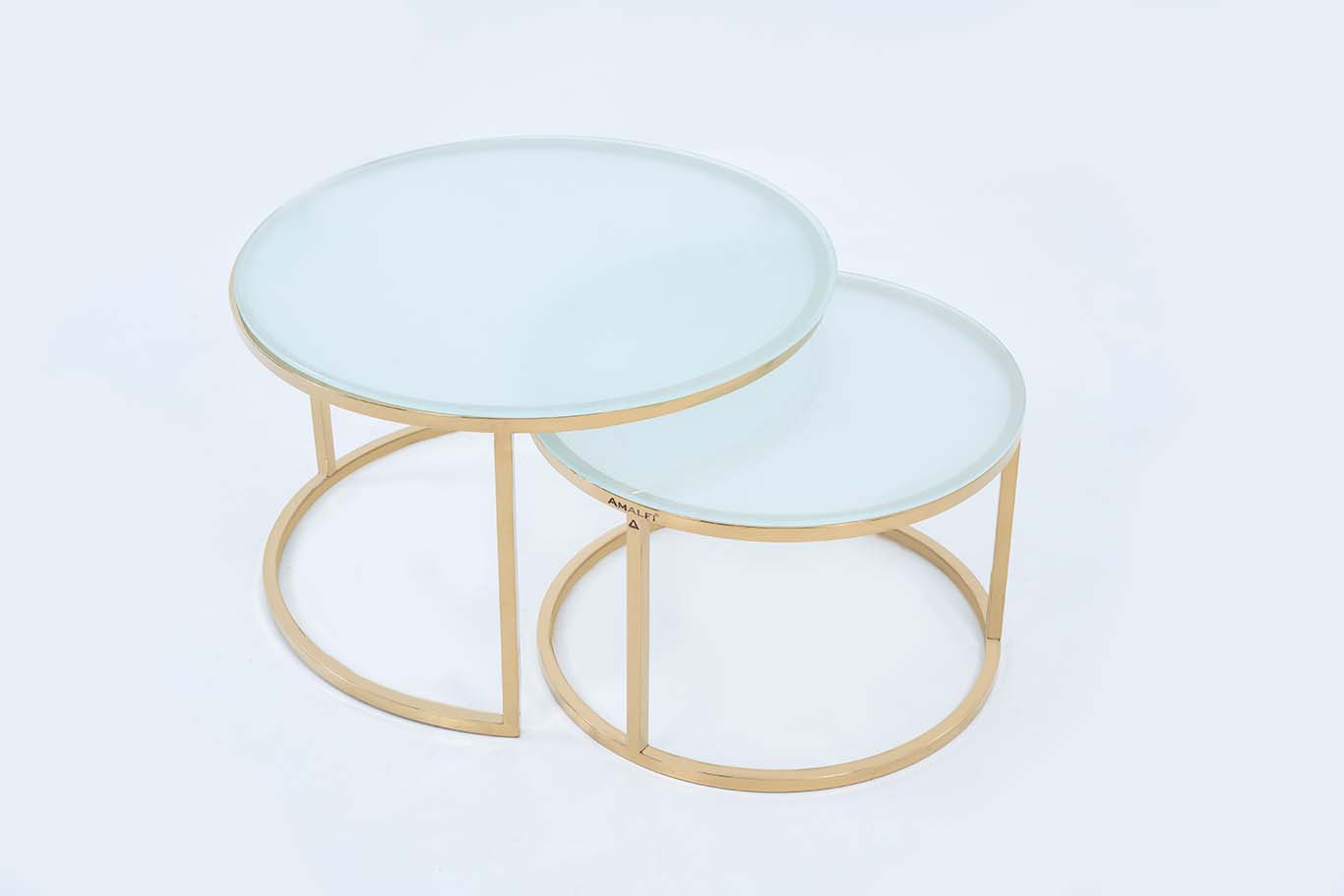 Norbic Style Coffee Table Set Of 2 Round Side Table