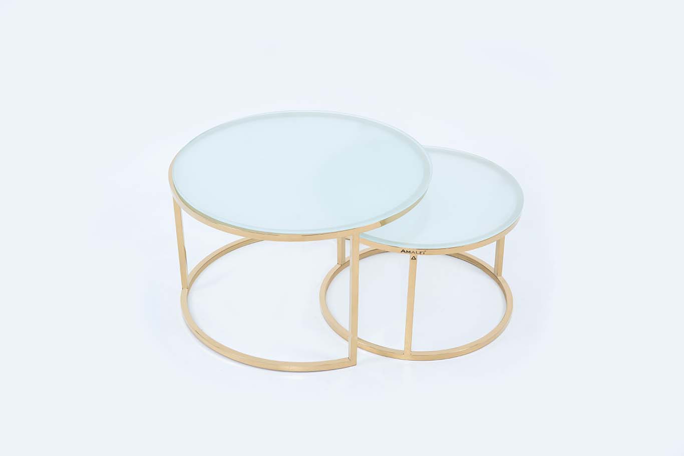 Norbic Style Coffee Table Set Of 2 Round Side Table