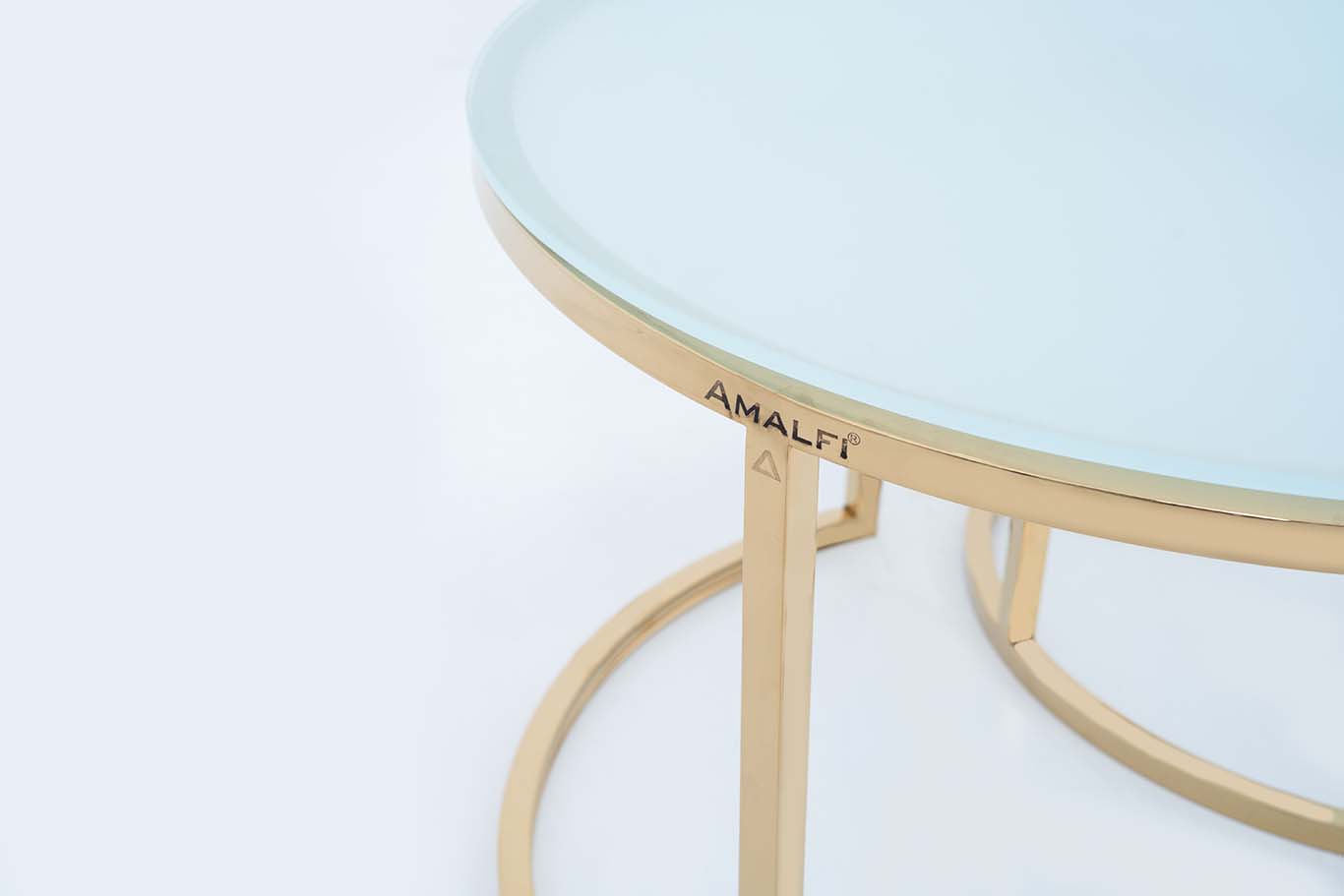 Norbic Style Coffee Table Set Of 2 Round Side Table