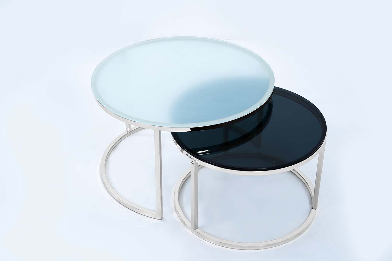 Round Coffee Table Modern Sofa Side Table for Living Room End Table Center Table Set of 2