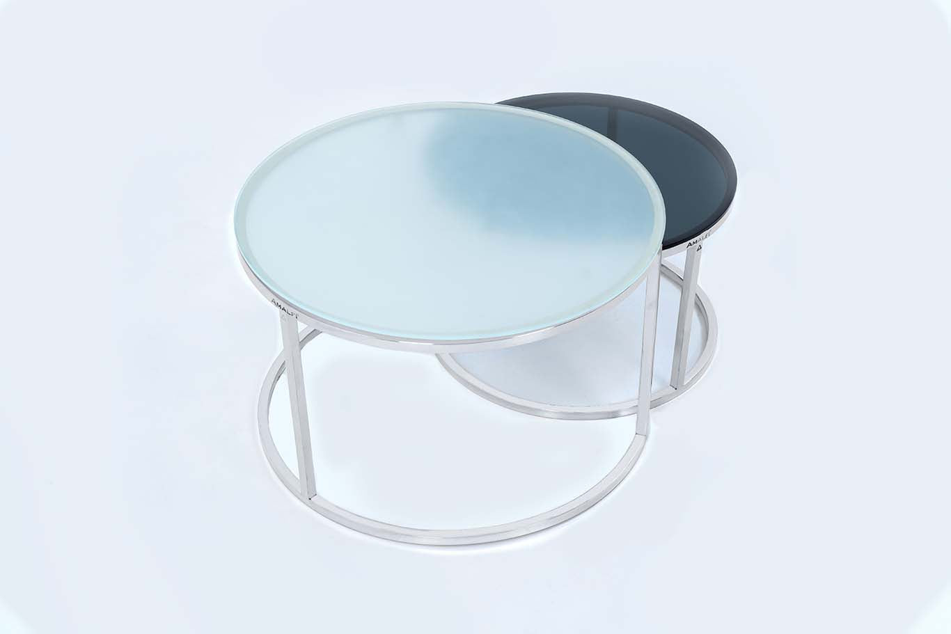 Round Coffee Table Modern Sofa Side Table for Living Room End Table Center Table Set of 2