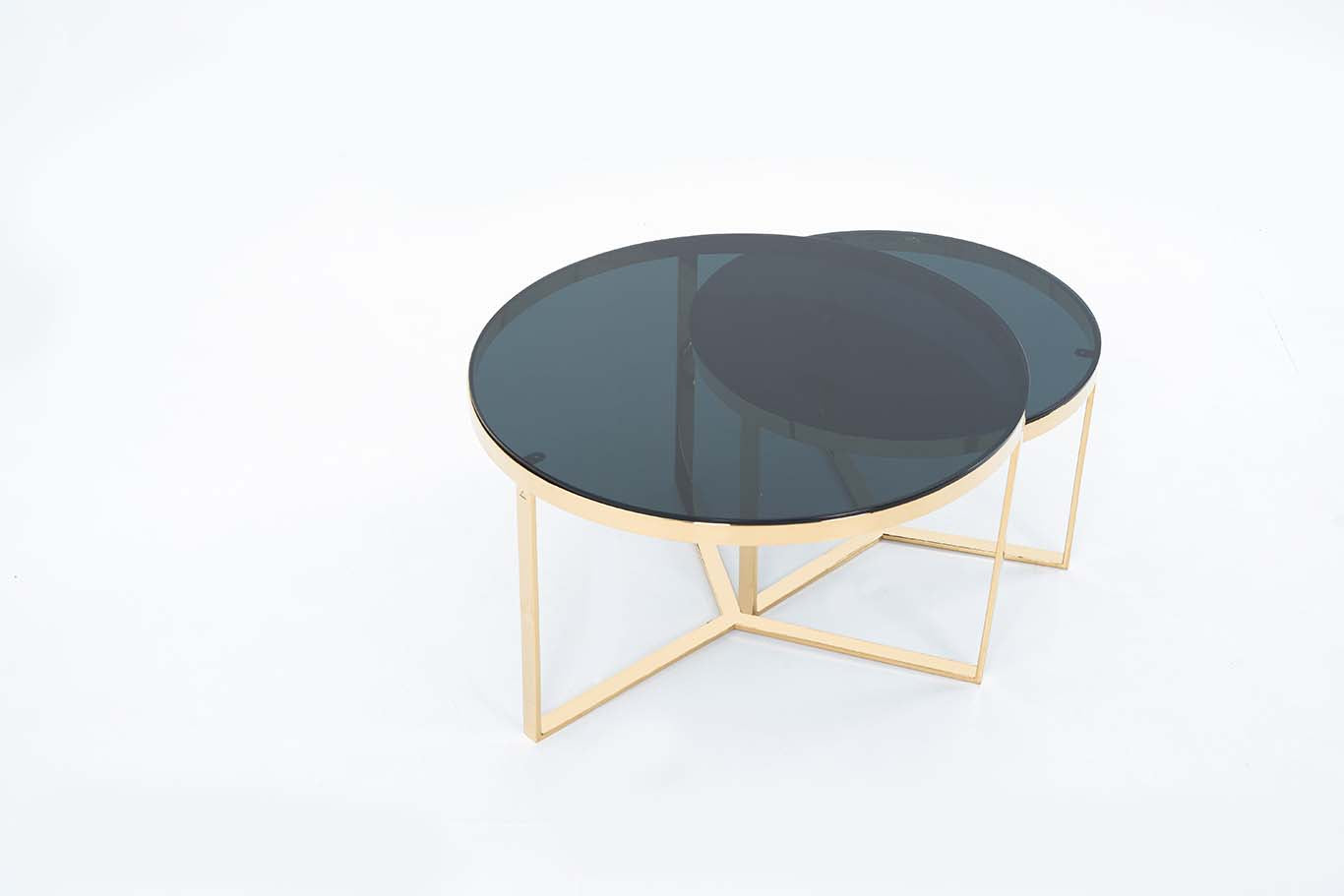 Home Decor Coffee Tables Round Nesting Tables Set of 2 Tea Table