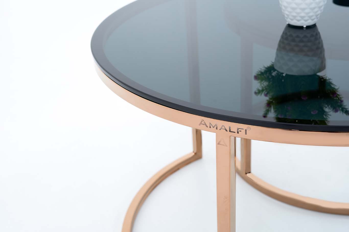 Dream Arts Round Coffee Table Set of 2, Modern Side Tables for
