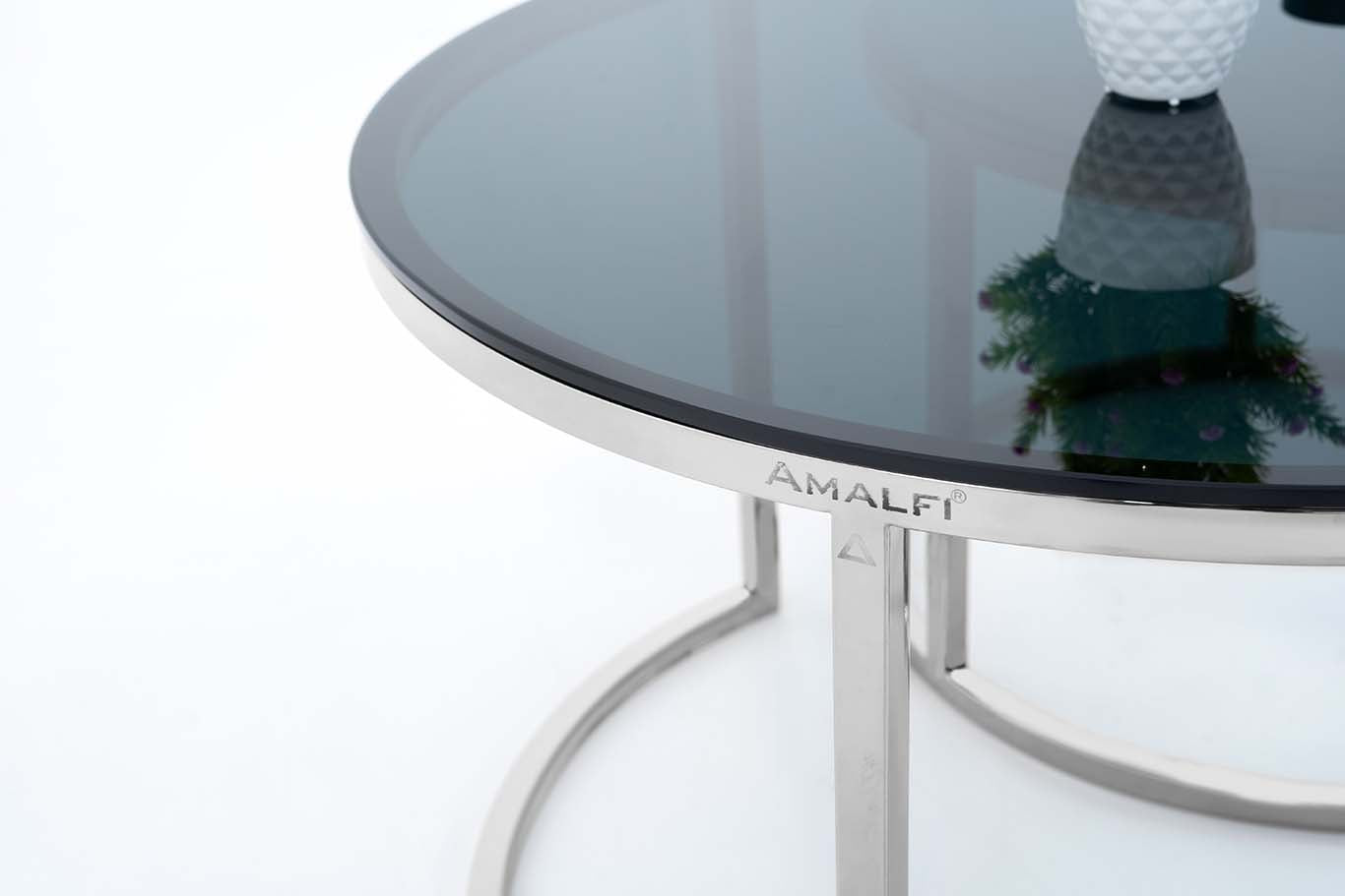 Round Coffee Table Nesting Table Centre Table Set of 2