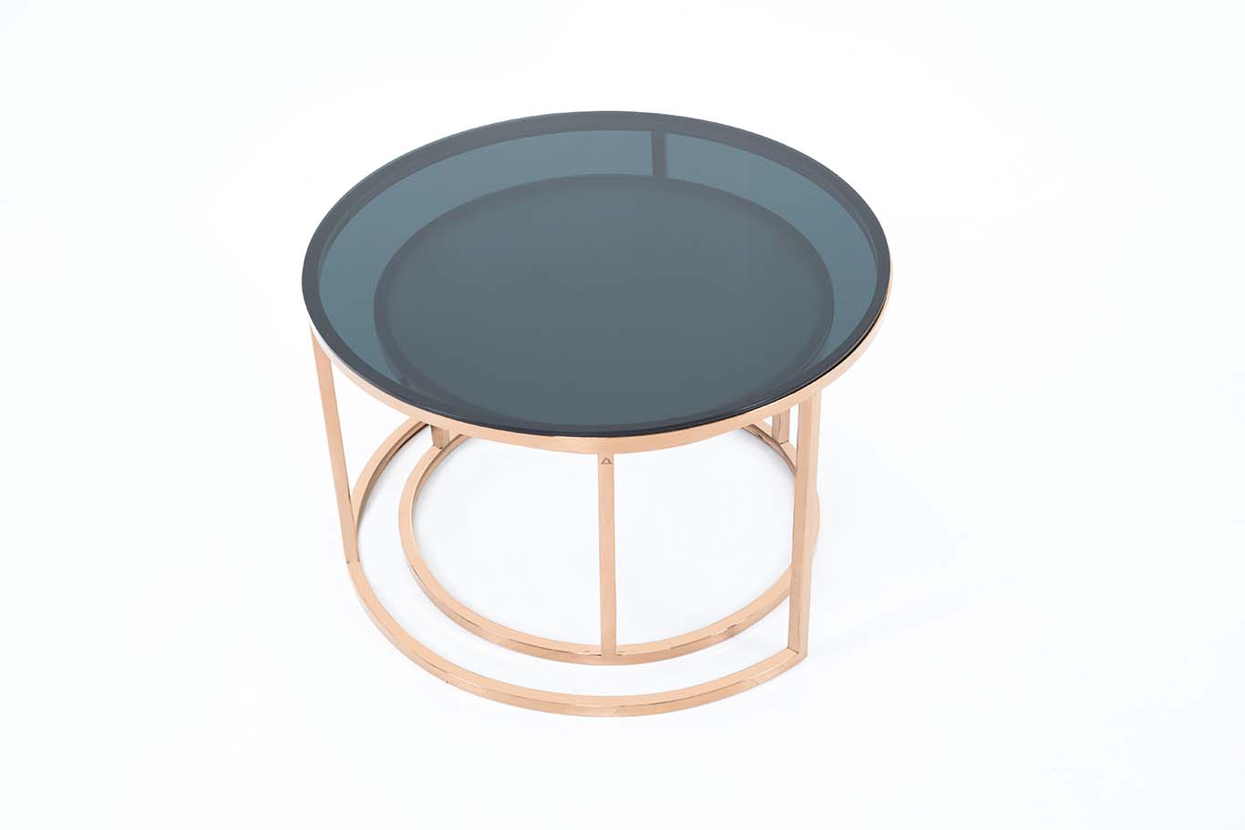 Dream Arts Round Coffee Table Set of 2, Modern Side Tables for