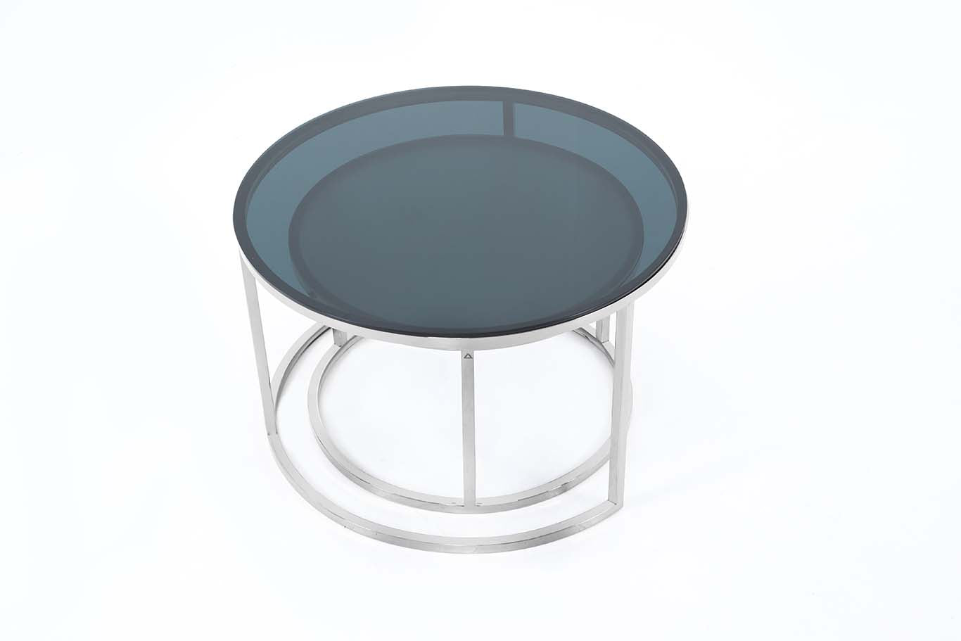 Round Coffee Table Nesting Table Centre Table Set of 2