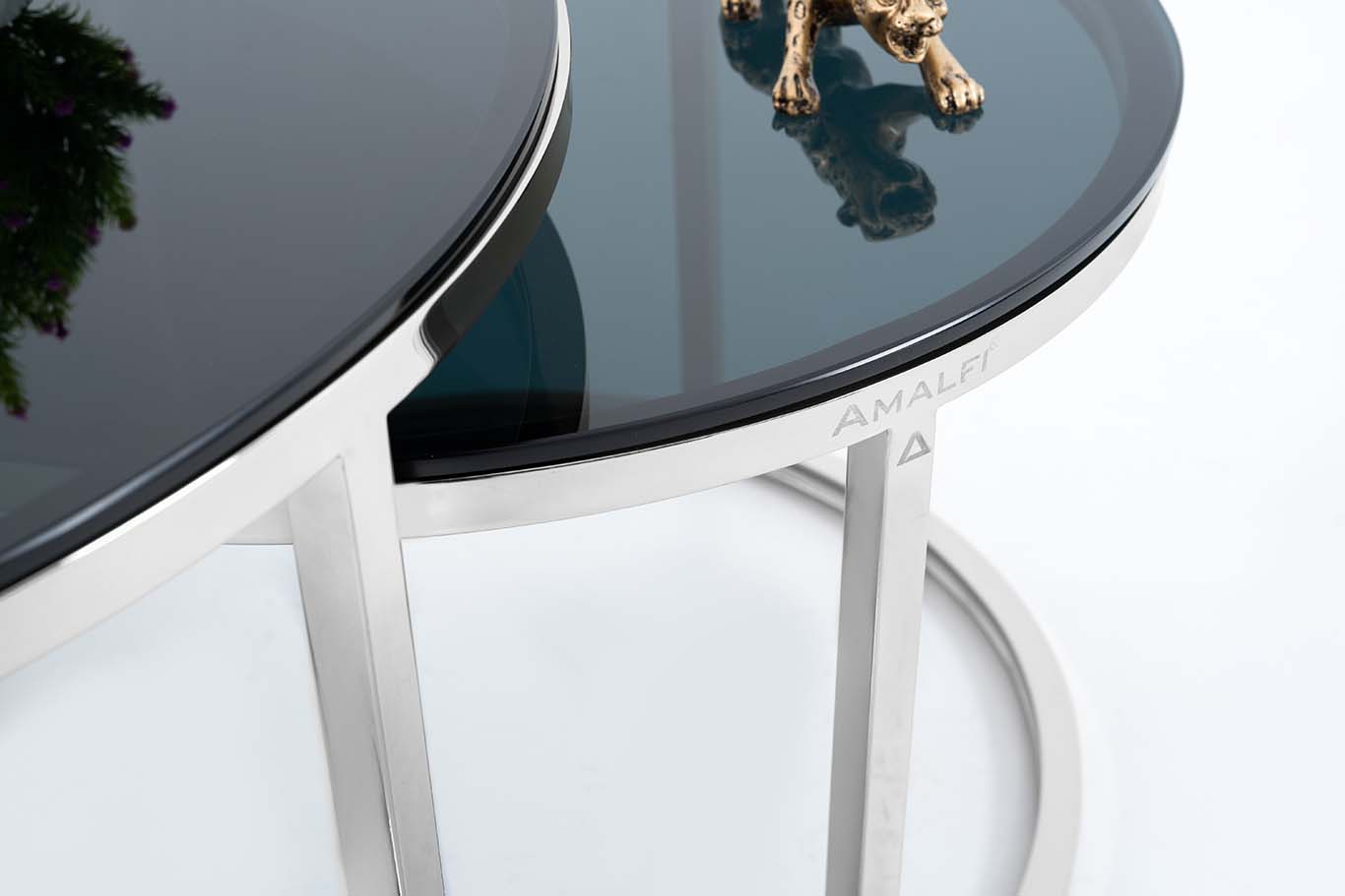 Coffee Table for Living Room, Modern Nesting Table Set of 2,