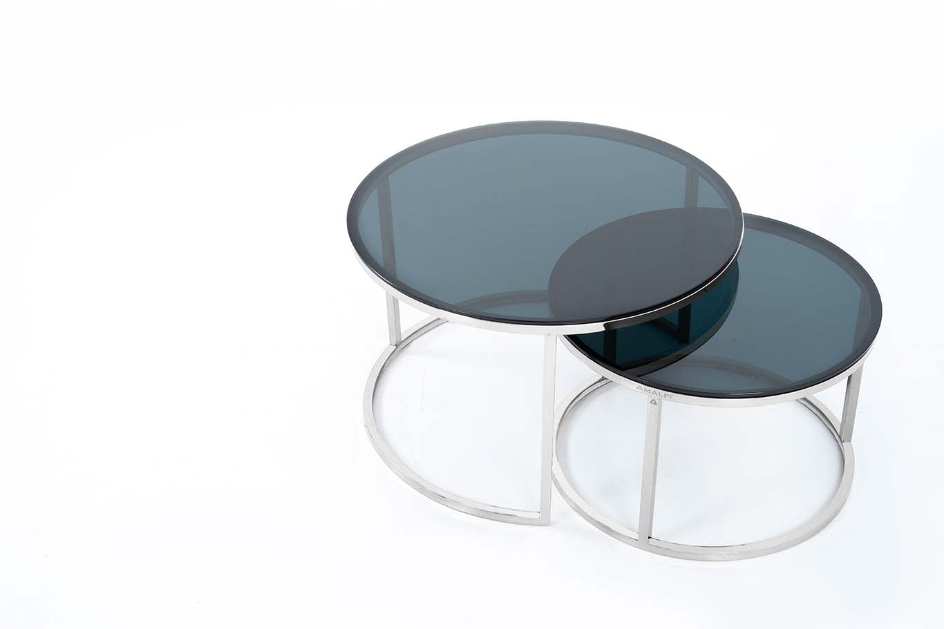 Coffee Table for Living Room, Modern Nesting Table Set of 2,