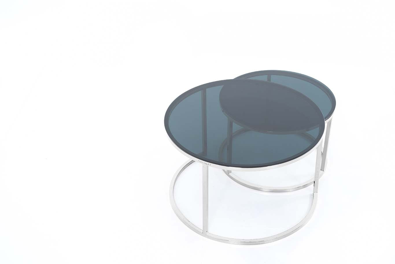 Coffee Table for Living Room, Modern Nesting Table Set of 2,