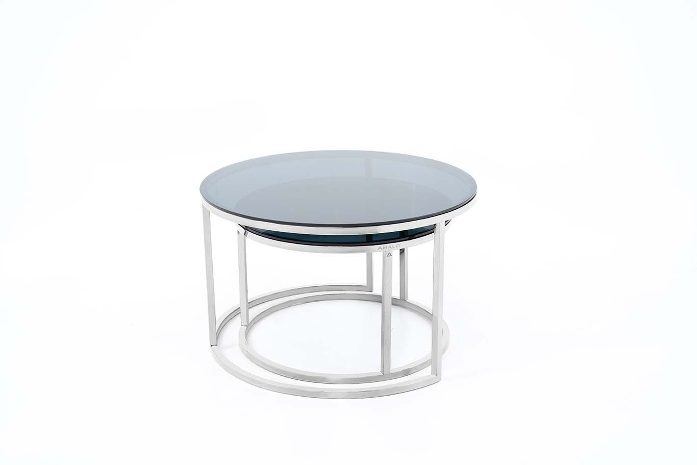 Coffee Table for Living Room, Modern Nesting Table Set of 2,