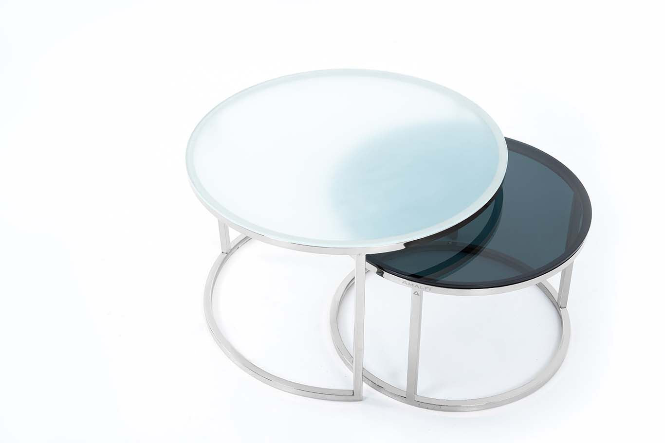 Round Coffee Table Modern Sofa Side Table for Living Room End Table Center Table Set of 2