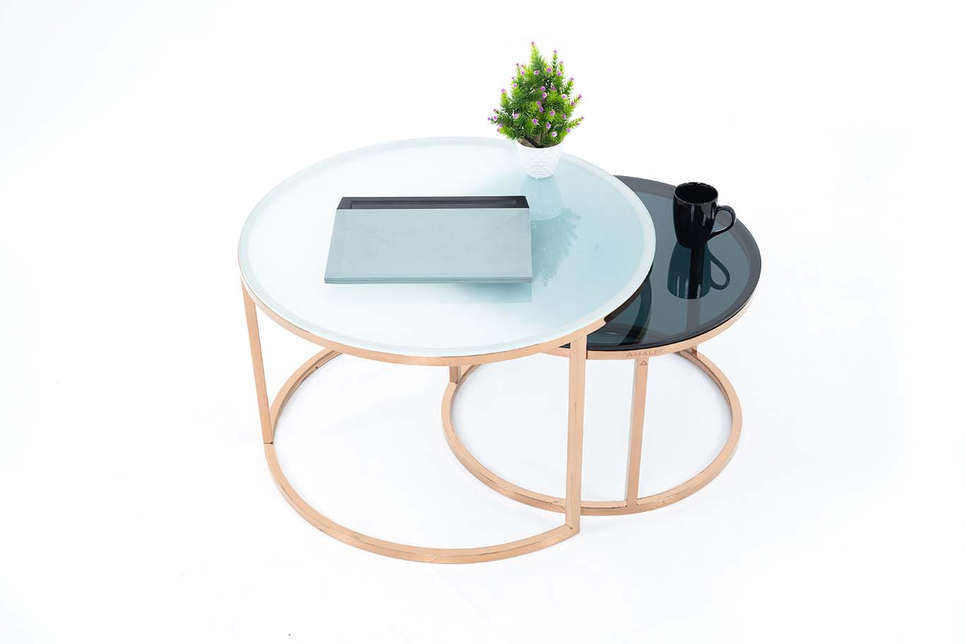 Round Side Table for Living Room Modern Minimalist Style Furniture