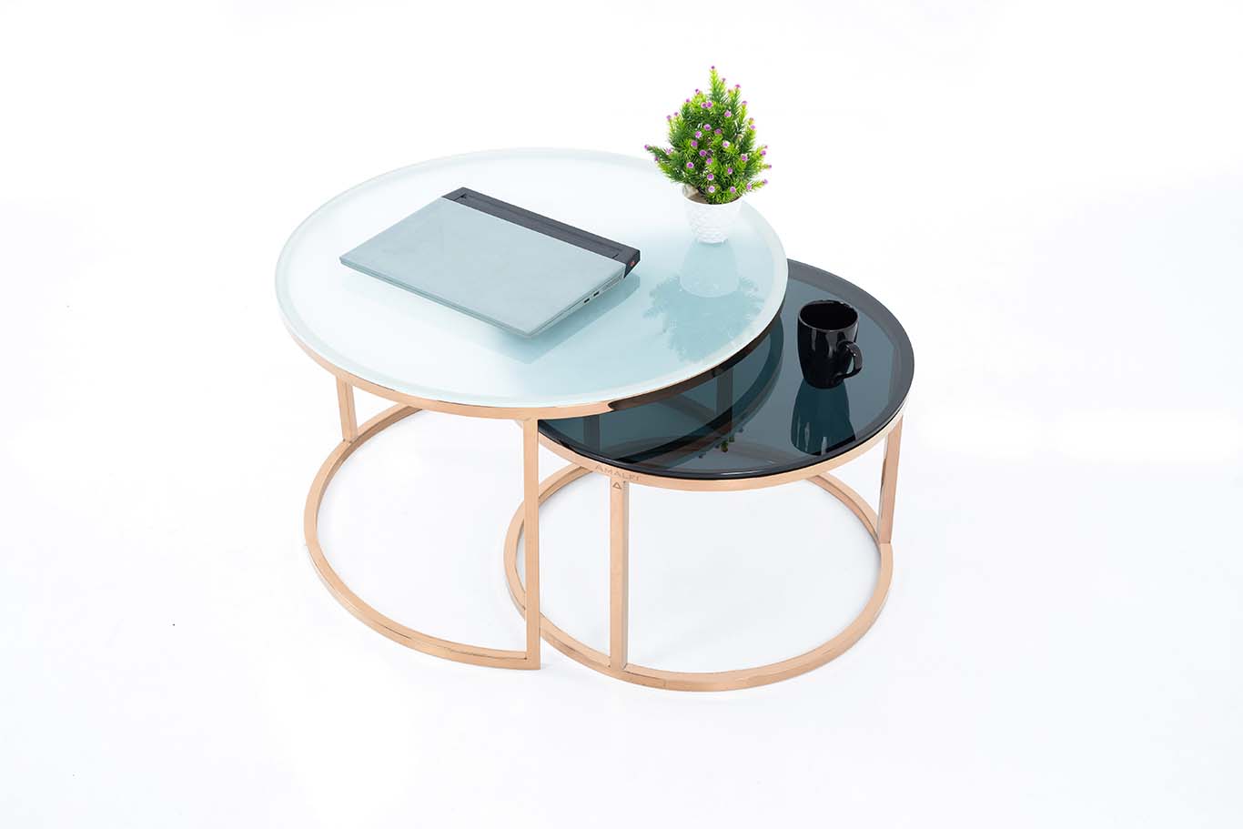 Round Side Table for Living Room Modern Minimalist Style Furniture