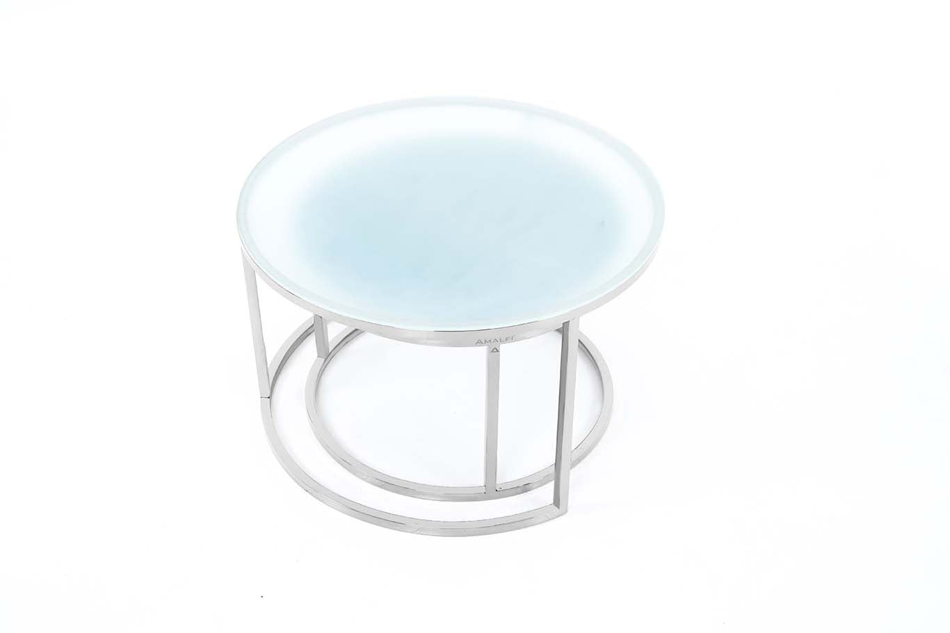 Round Coffee Table Modern Sofa Side Table for Living Room End Table Center Table Set of 2