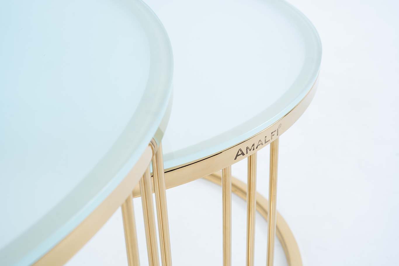 Round Coffee Tables,2 Nesting Table Set Coffee Table with Storage