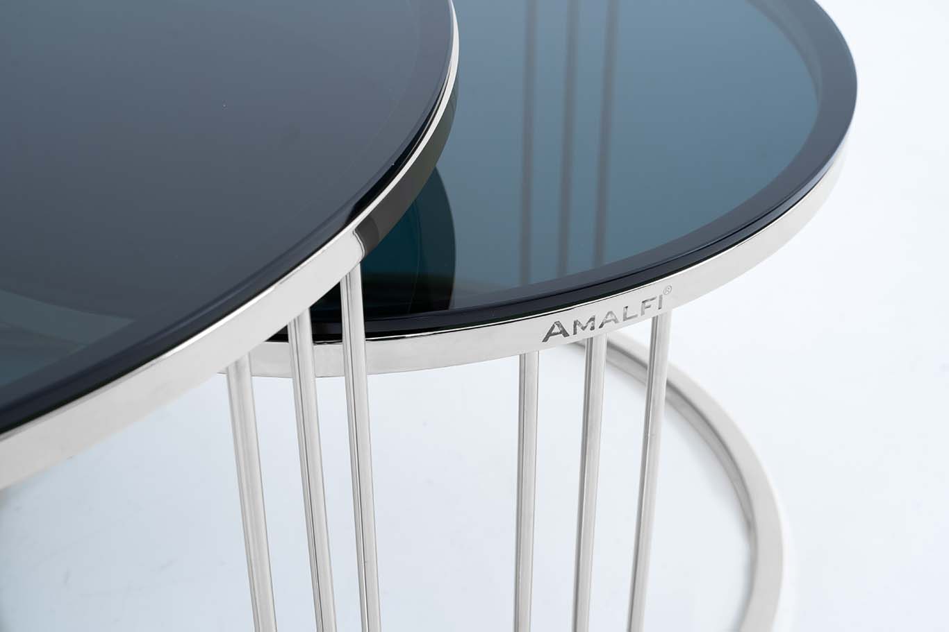 Round Coffee Table Nesting Table Centre Table Set of 2