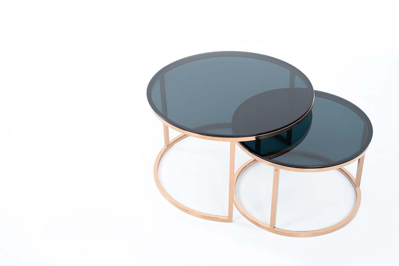 Dream Arts Round Coffee Table Set of 2, Modern Side Tables  