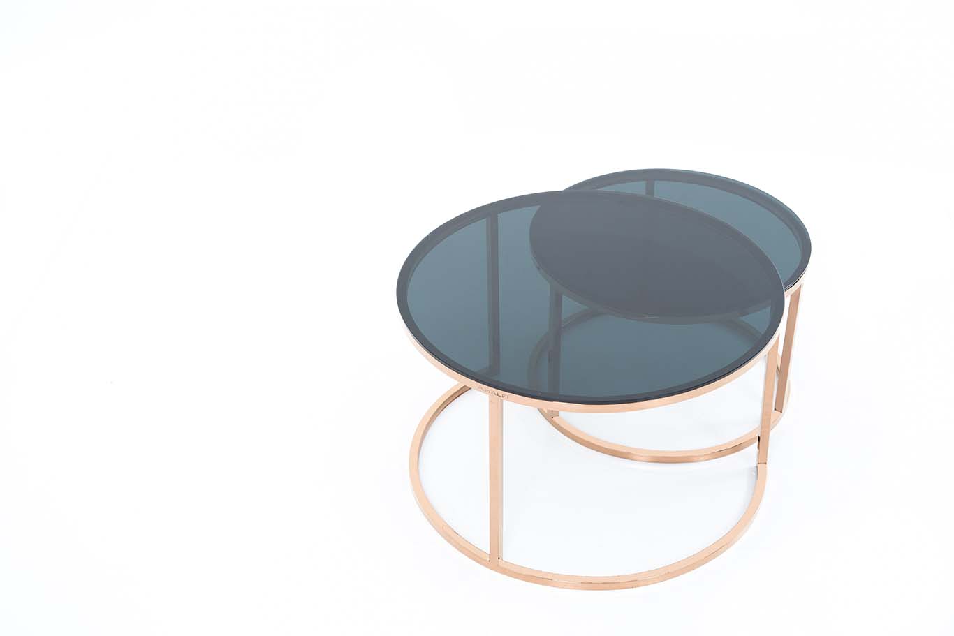 Dream Arts Round Coffee Table Set of 2, Modern Side Tables  