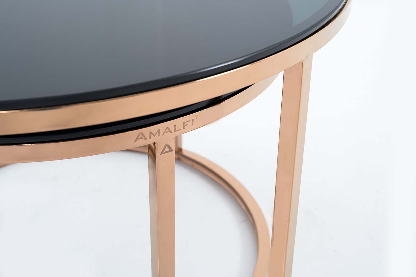 Dream Arts Round Coffee Table Set of 2, Modern Side Tables  